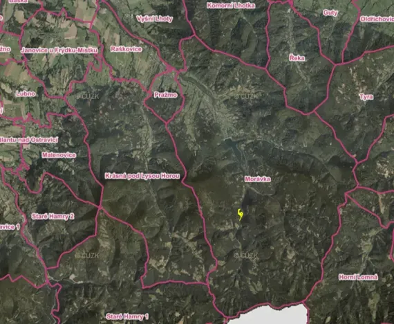 Prodej lesa, Morávka, 37279 m2