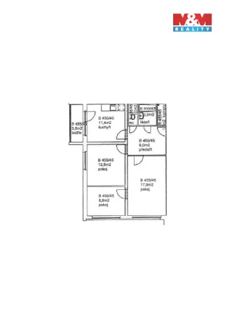 Prodej bytu 3+1, Praha - Letňany, Křivoklátská, 66 m2