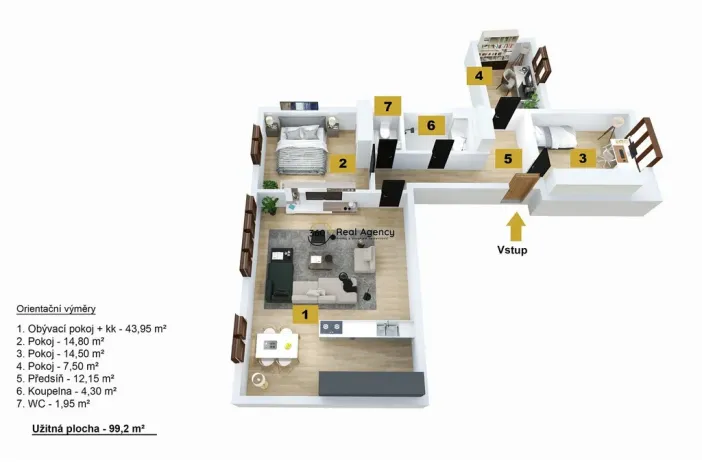 Prodej bytu 4+kk, České Budějovice - České Budějovice 3, Skuherského, 99 m2