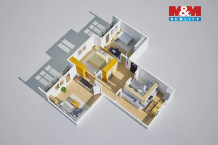 Prodej bytu 3+1, Teplice, Palackého, 74 m2