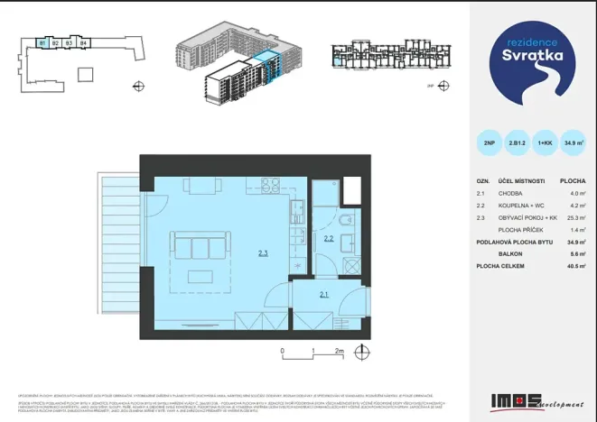 Pronájem bytu 1+kk, Brno, Sokolova, 35 m2