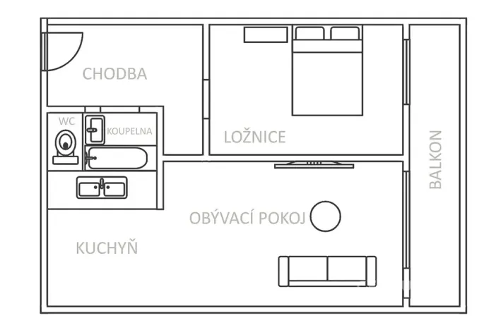 Pronájem bytu 2+kk, Bílina, Bezejmenná, 49 m2