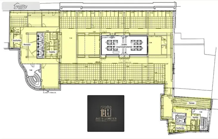 Pronájem kanceláře, Praha - Nové Město, Vladislavova, 977 m2