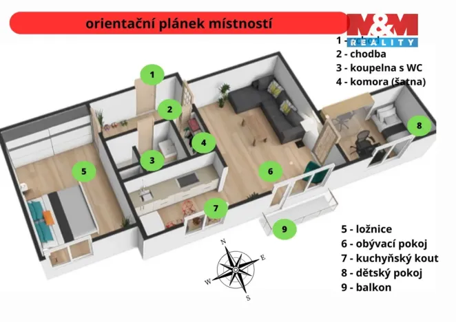 Prodej bytu 3+1, Ledeč nad Sázavou, Marie Majerové, 57 m2