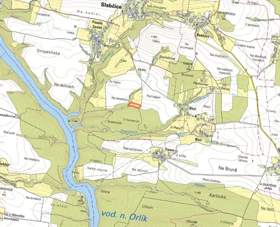 Prodej louky, Slabčice, 9492 m2