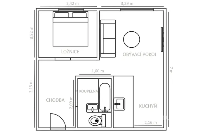 Prodej bytu 2+kk, Litvínov, Kopistská, 41 m2