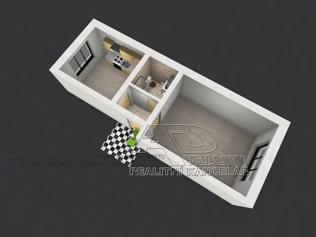 Pronájem bytu 1+1, České Budějovice, Husova tř., 40 m2