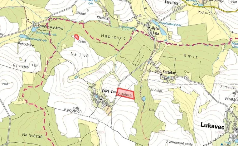 Prodej pole, Lukavec, 9679 m2