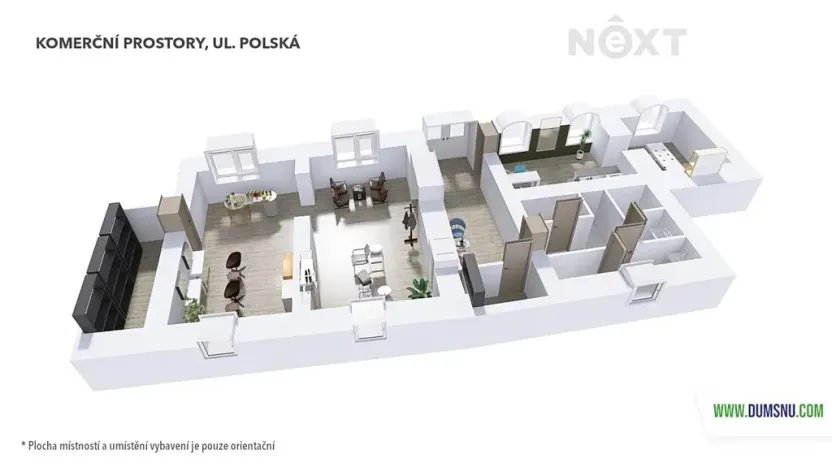 Pronájem obchodního prostoru, Šumperk, Polská, 75 m2