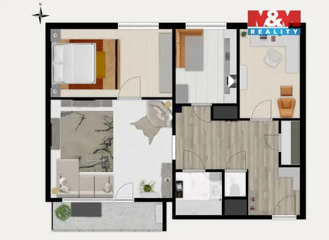 Prodej bytu 3+1, Brno - Starý Lískovec, Dunajská, 66 m2