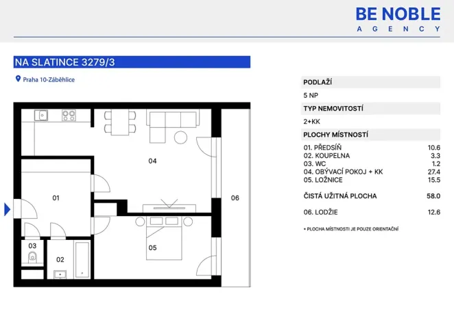 Prodej bytu 2+kk, Praha - Záběhlice, Na Slatince, 58 m2