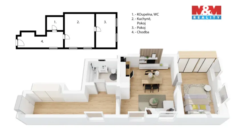 Prodej bytu 2+kk, Rokytnice nad Jizerou - Horní Rokytnice, 49 m2