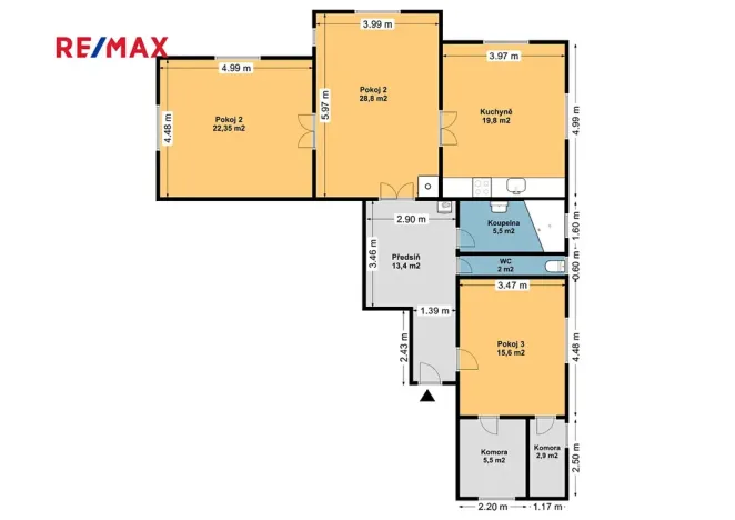 Prodej bytu 3+1, Liberec, Vítězná, 114 m2
