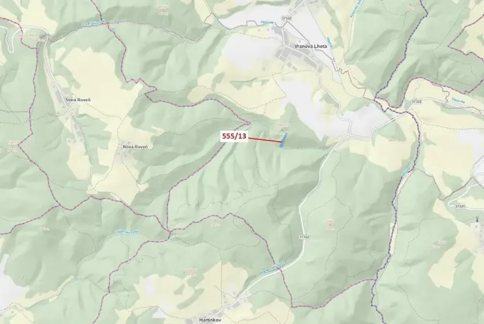 Dražba lesa, Vranová Lhota, 5798 m2