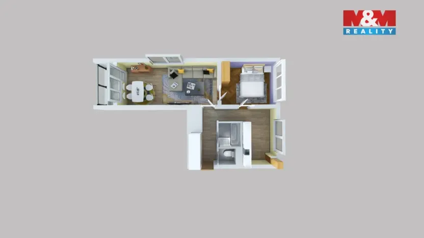 Pronájem bytu 2+1, Ústí nad Labem - Bukov, Bratří Čapků, 50 m2