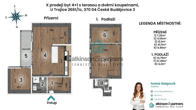 Prodej bytu 4+1, České Budějovice - České Budějovice 3, U Trojice, 116 m2
