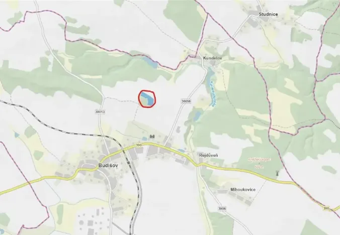 Prodej lesa, Budišov, 11874 m2