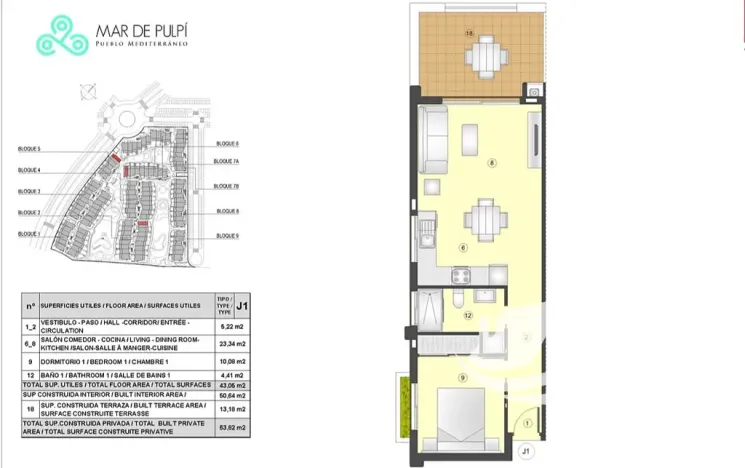 Prodej bytu 2+kk, Pulpí, Španělsko, Calle Mar de Barents, 50 m2