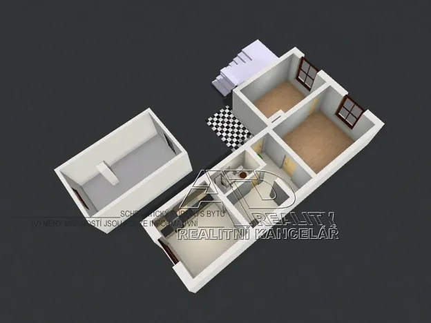 Pronájem bytu 2+1, České Budějovice, L. B. Schneidera, 54 m2