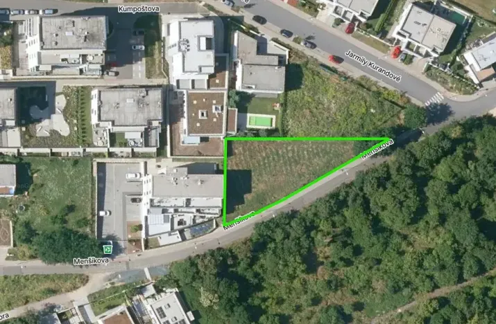 Prodej pozemku pro bydlení, Brno, Menšíkova, 1004 m2