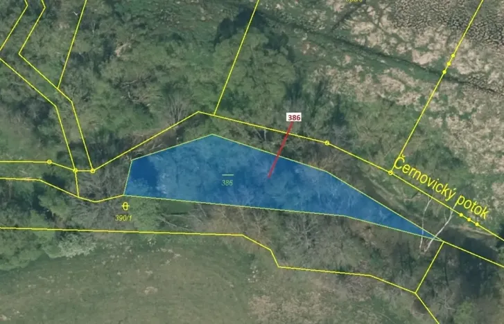 Dražba pozemku, Psárov, 953 m2