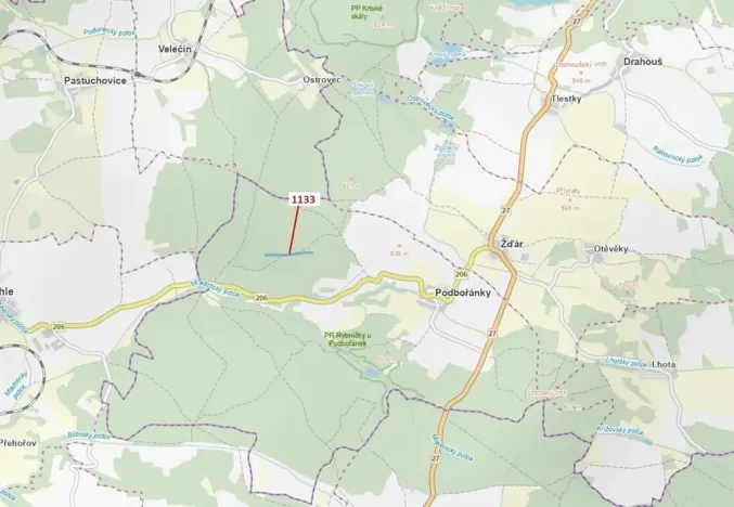 Dražba lesa, Jesenice, 7895 m2