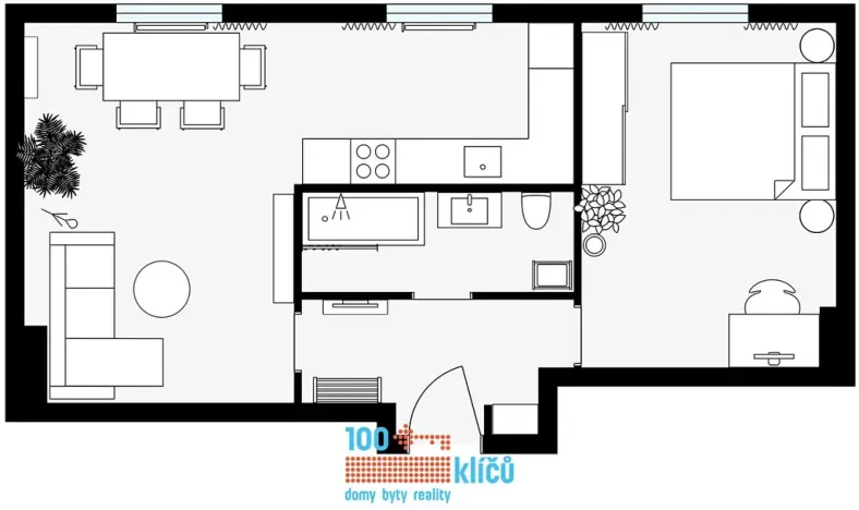 Pronájem bytu 2+1, Mělník, Studentská, 49 m2