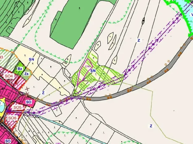 Dražba pozemku, Slavonice, 1831 m2
