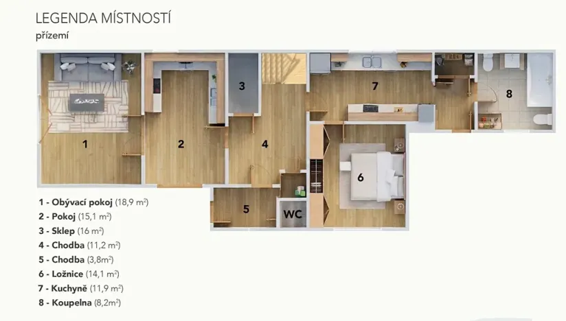 Prodej rodinného domu, Třebotov, Hlavní, 169 m2