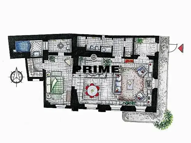 Pronájem bytu 2+kk, Praha - Malá Strana, Vlašská, 92 m2