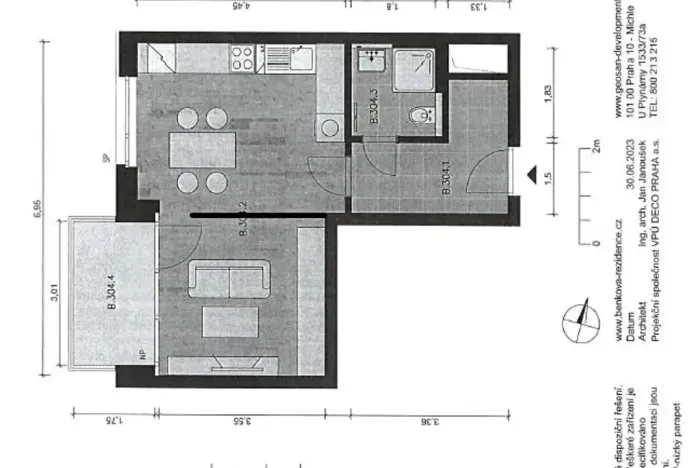 Prodej bytu 2+kk, Praha - Chodov, Benkova, 43 m2