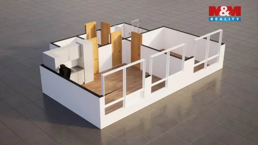 Pronájem bytu 2+kk, Jablonné v Podještědí, Zdislavy z Lemberka, 49 m2