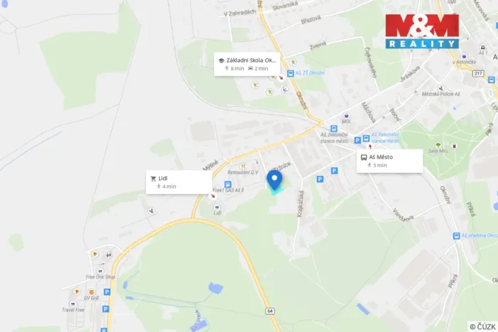 Prodej pozemku pro bydlení, Aš, 1683 m2