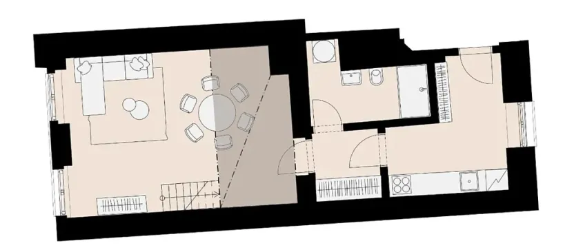 Pronájem bytu 1+1, Praha - Žižkov, Jeronýmova, 41 m2