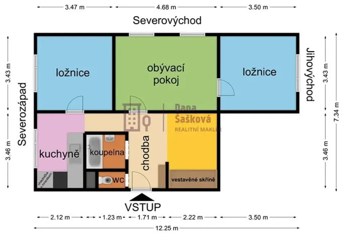 Prodej bytu 3+1, Jindřichův Hradec, Jakubská, 68 m2