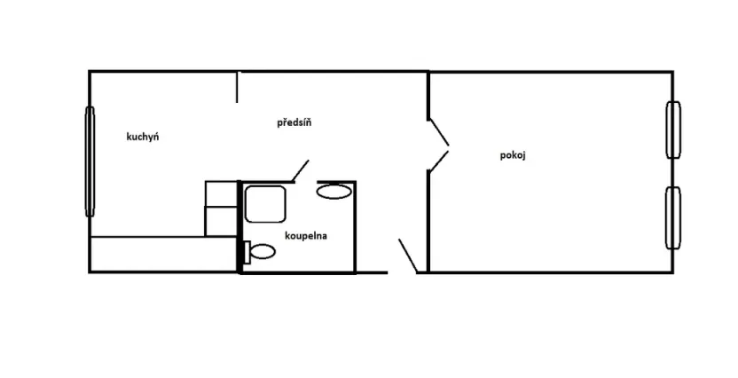 Pronájem bytu 1+1, Teplice, Jankovcova, 48 m2