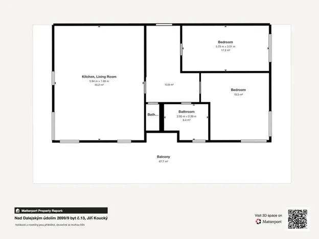 Pronájem bytu 3+kk, Praha - Stodůlky, Nad Dalejským údolím, 115 m2