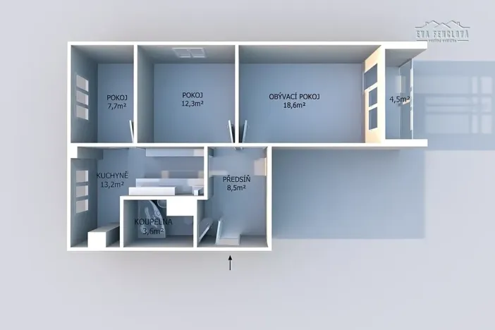 Prodej bytu 3+1, Třemošná, Sídliště, 64 m2