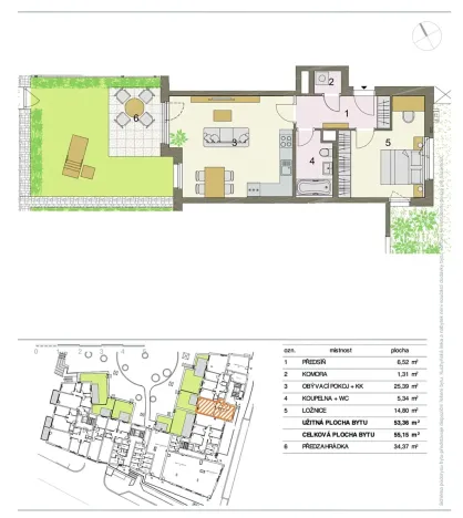 Prodej bytu 2+kk, Praha - Hloubětín, Krylovecká, 55 m2
