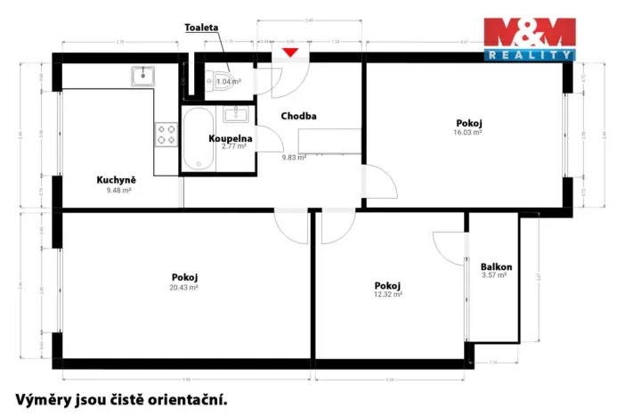 Prodej bytu 3+1, Železná Ruda, U Řezné, 79 m2