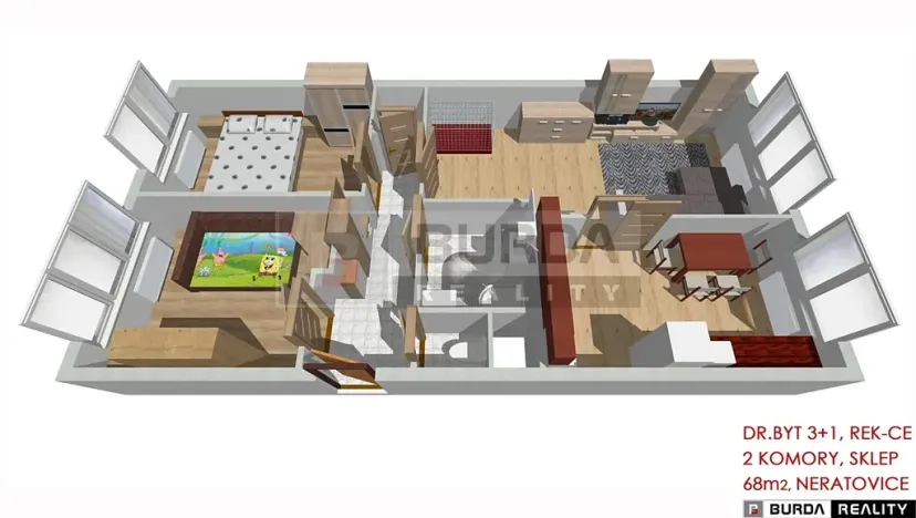 Prodej bytu 3+1, Neratovice, 68 m2