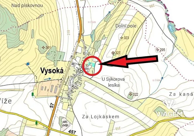 Prodej podílu zahrady, Vysoká, 1020 m2