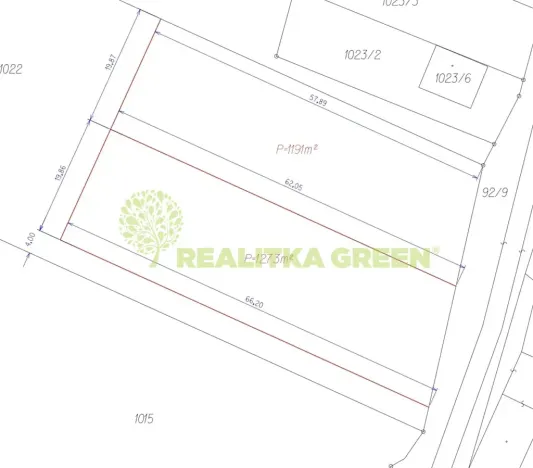 Prodej pozemku pro bydlení, Ostrata, 1273 m2