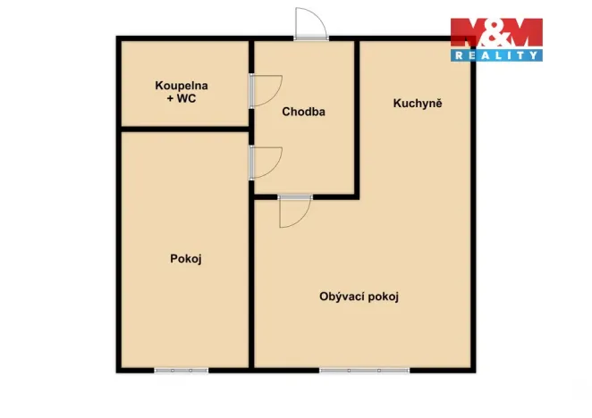 Prodej bytu 2+kk, Třešť, Palackého, 54 m2