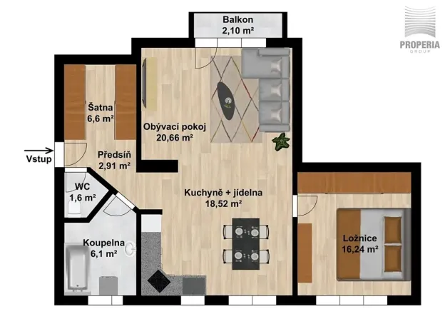 Pronájem bytu 2+kk, Brno, Elišky Krásnohorské, 78 m2