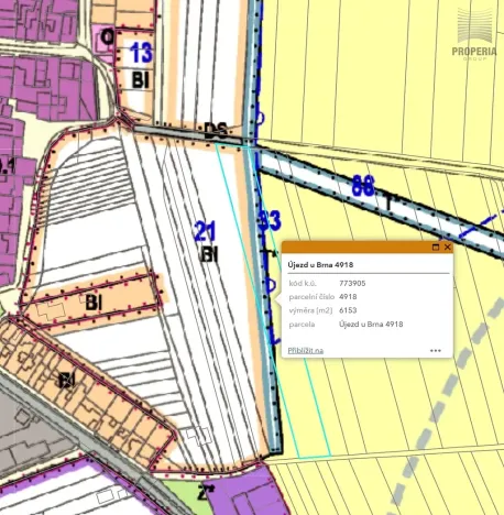 Prodej pozemku pro bydlení, Újezd u Brna, 6153 m2