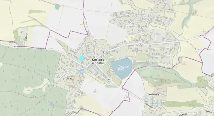 Prodej pozemku pro bydlení, Kostelec u Křížků, 2801 m2