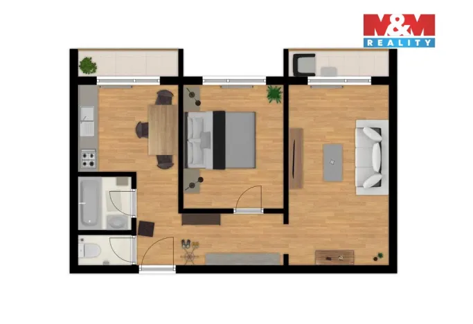 Prodej bytu 2+1, Bruntál, Dlouhá, 49 m2