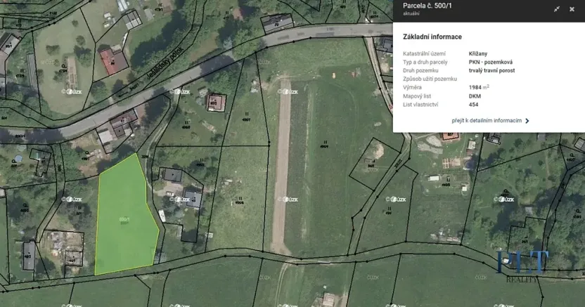Prodej pozemku pro bydlení, Křižany, 1984 m2