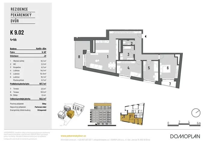 Prodej bytu 4+kk, Brno, Bratislavská, 107 m2